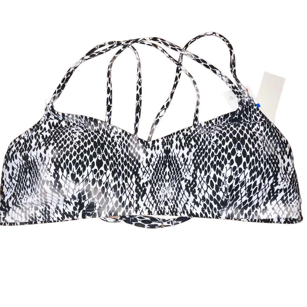 Salt + Cove Juniors' Snake, Simple Scale Strappy Bralette Bikini Top S